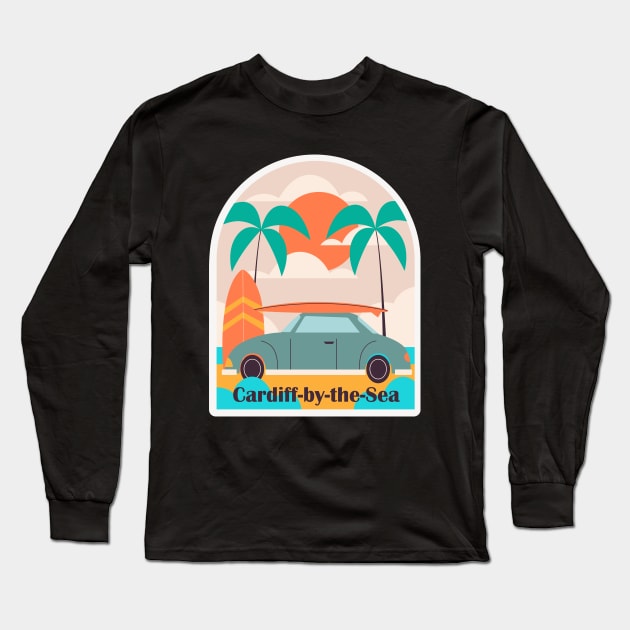 Cardiff-by-the-Sea, California Long Sleeve T-Shirt by MtWoodson